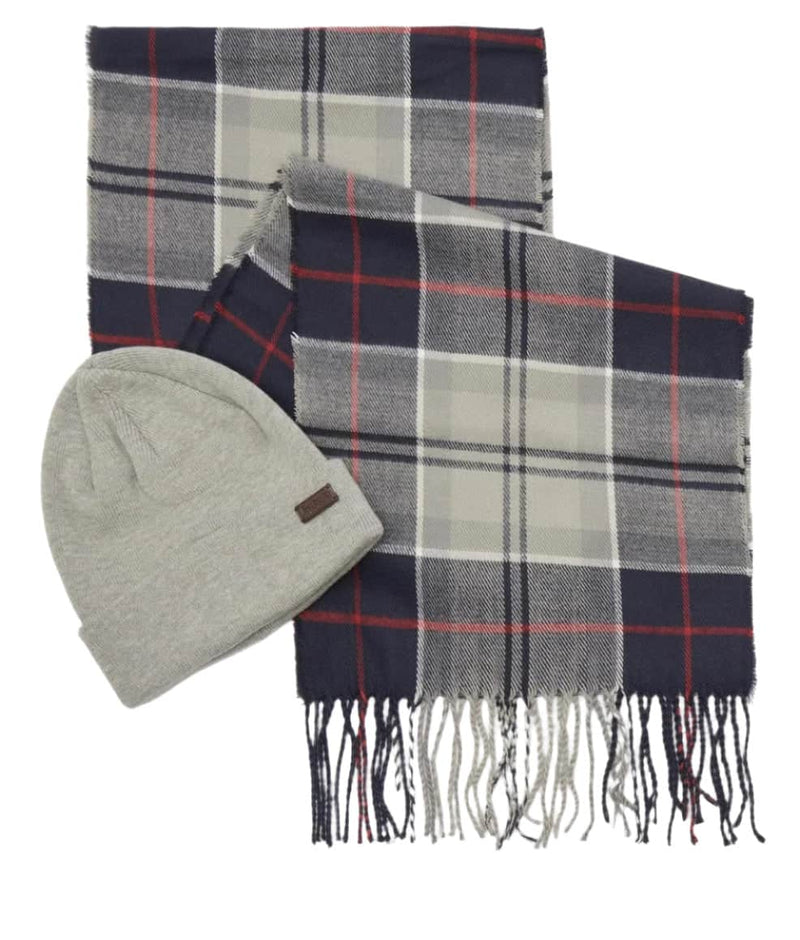 Barbour Mens Swinton & Galingale - Beanie & Scarf Gift Set Northern