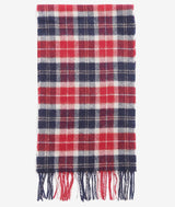 Barbour Mens Tartan Lambswool Scarf Cranberry Tartan Northern Ireland