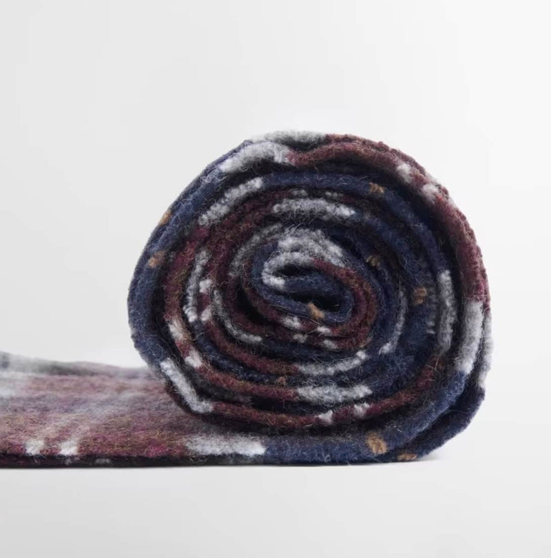 Barbour Mens Tartan Lambswool Scarf Midnight Oak Northern Ireland