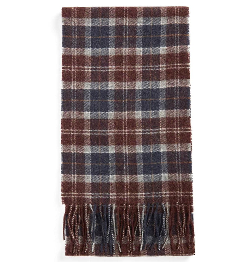 Barbour Mens Tartan Lambswool Scarf Midnight Oak Northern Ireland