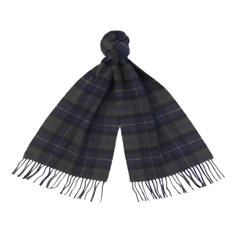 Barbour Mens Tartan Lambswool Scarf Olive Night Northern Ireland
