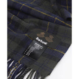 Barbour Mens Tartan Lambswool Scarf Olive Night Northern Ireland