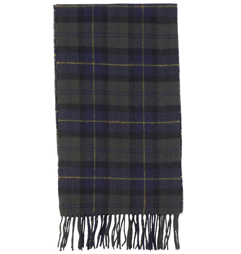 Barbour Mens Tartan Lambswool Scarf Olive Night Northern Ireland