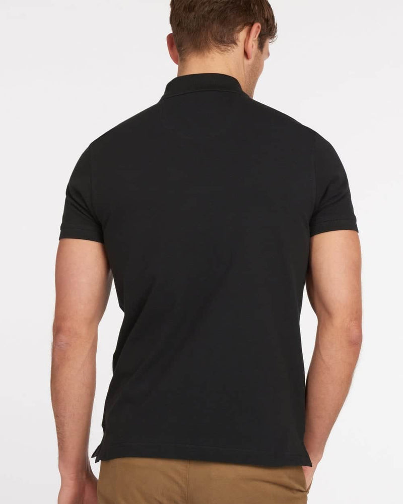 Barbour Mens Tartan Pique Polo Shirt Black Northern Ireland Belfast