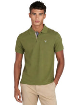 Barbour Mens Tartan Pique Polo Shirt Burnt Olive Northern Ireland