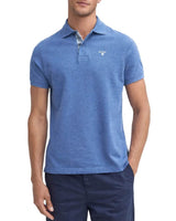 Barbour Mens Tartan Pique Polo Shirt Dark Chambray Blue Northern