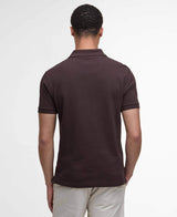 Barbour Mens Tartan Pique Polo Shirt Dark Oak Brown Northern Ireland