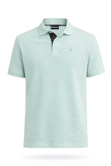 Barbour Mens Tartan Pique Polo Shirt Mint Blue Northern Ireland