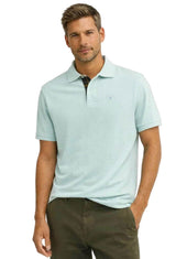 Barbour Mens Tartan Pique Polo Shirt Mint Blue Northern Ireland