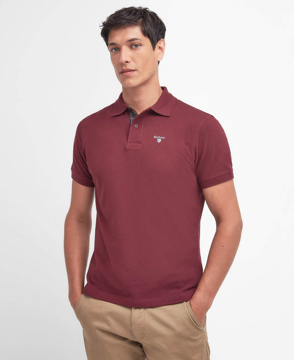 Barbour Mens Tartan Pique Polo Shirt Ruby Northern Ireland Belfast