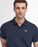 Barbour Mens Tartan Pique Polo Shirt Sapphire Navy Northern Ireland