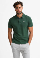 Barbour Mens Tartan Pique Polo Shirt Sycamore Green Northern Ireland