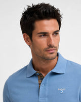 Barbour Mens Tartan Pique Polo Shirt Tarn Blue Northern Ireland
