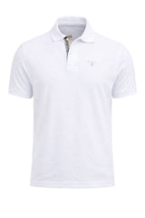 Barbour Mens Tartan Pique Polo Shirt White/Dress Northern Ireland