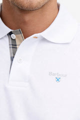 Barbour Mens Tartan Pique Polo Shirt White/Dress Northern Ireland