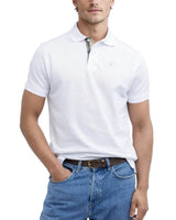 Barbour Mens Tartan Pique Polo Shirt White/Dress Northern Ireland