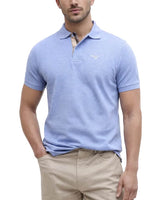 Barbour Mens Tartan Pique Polo Sky Marl Blue Northern Ireland Belfast