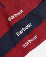 Barbour Mens Tartan Sock 3 Pack Gift Box Cranberry 7-11 UK Northern