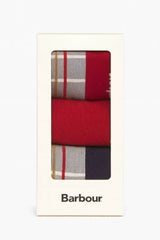 Barbour Mens Tartan Socks Gift Box 3 Pack Blue Granite 7-11 UK