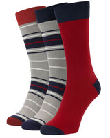 Barbour Mens Tartan Socks Gift Box 3 Pack Blue Granite 7-11 UK