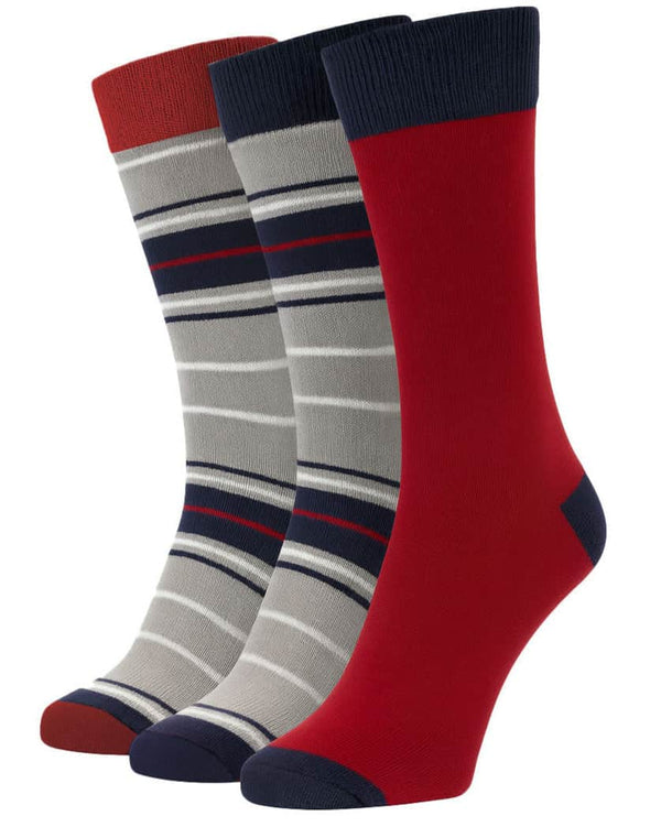 Barbour Mens Tartan Socks Gift Box 3 Pack Blue Granite 7-11 UK