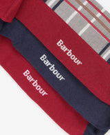 Barbour Mens Tartan Socks Gift Box 3 Pack Blue Granite Northern