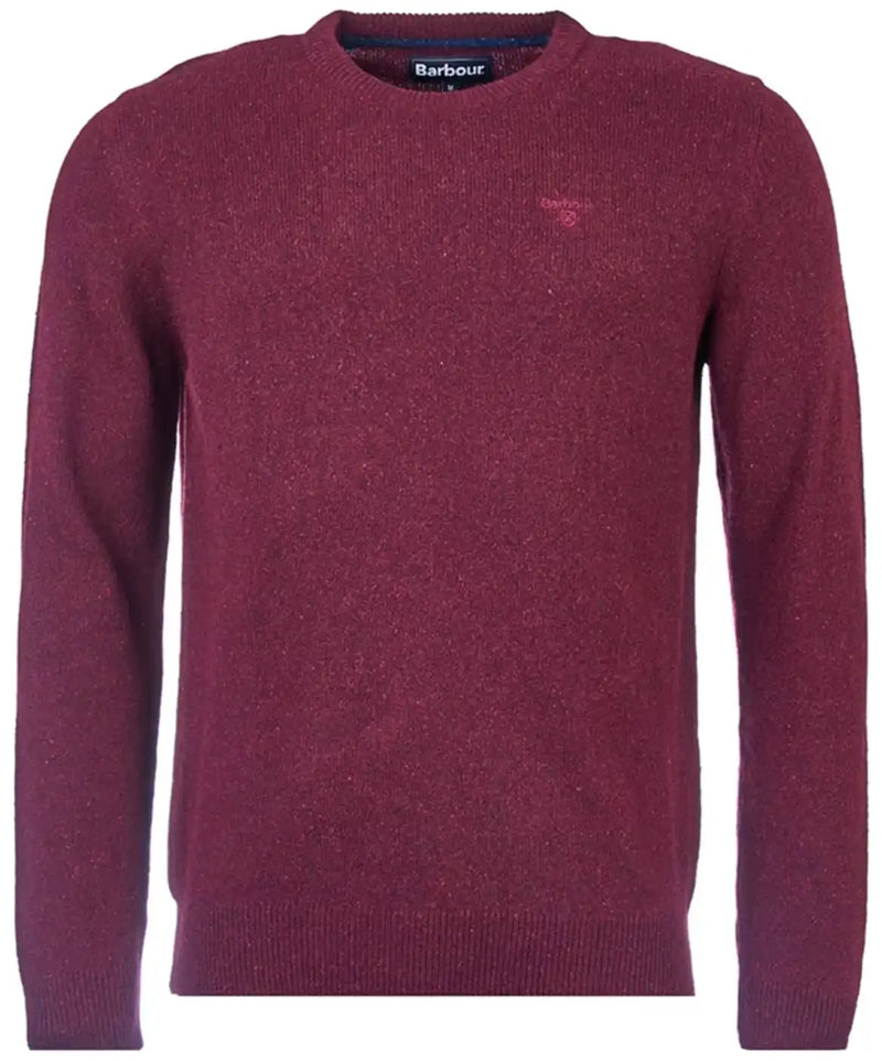 Barbour Mens Tisbury Crew Neck Sweater Ruby Red Northern Ireland