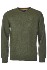 Barbour Mens Tisbury Crew Neck Wool Sweater Forest Green Northern