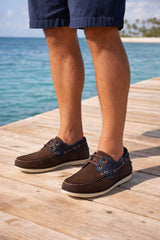 Barbour Mens Wake Boat Shoes Brown/Navy Northern Ireland Belfast