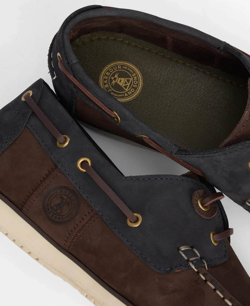 Barbour Mens Wake Boat Shoes Brown/Navy Northern Ireland Belfast