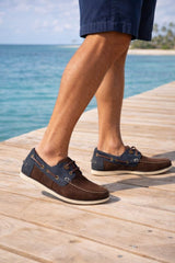 Barbour Mens Wake Boat Shoes Brown/Navy Northern Ireland Belfast