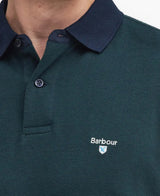 Barbour Mens Walkford Tailord Long Sleeve Polo Shirt Sapphire Navy