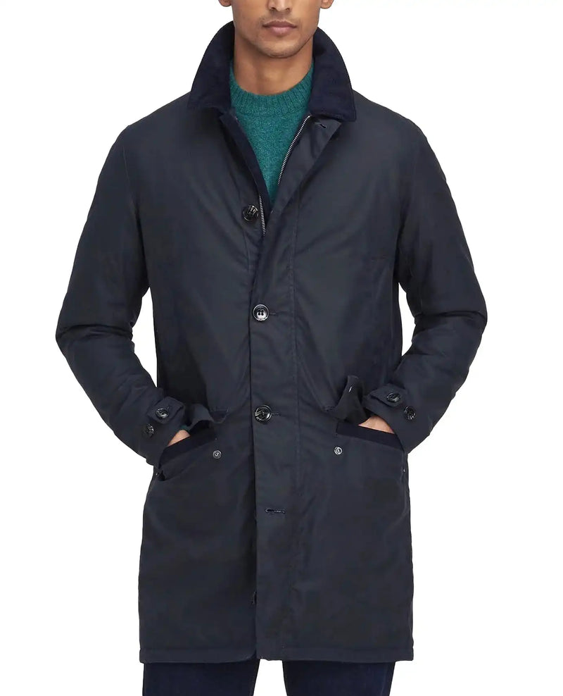 Barbour Mens Waxed Mac Navy Northern Ireland Belfast