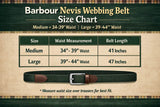 Barbour Nevis Webbed Belt Navy Northern Ireland Belfast