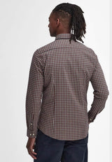 Barbour Padshaw Tailored Gingham Shirt Navy Northern Ireland Belfast