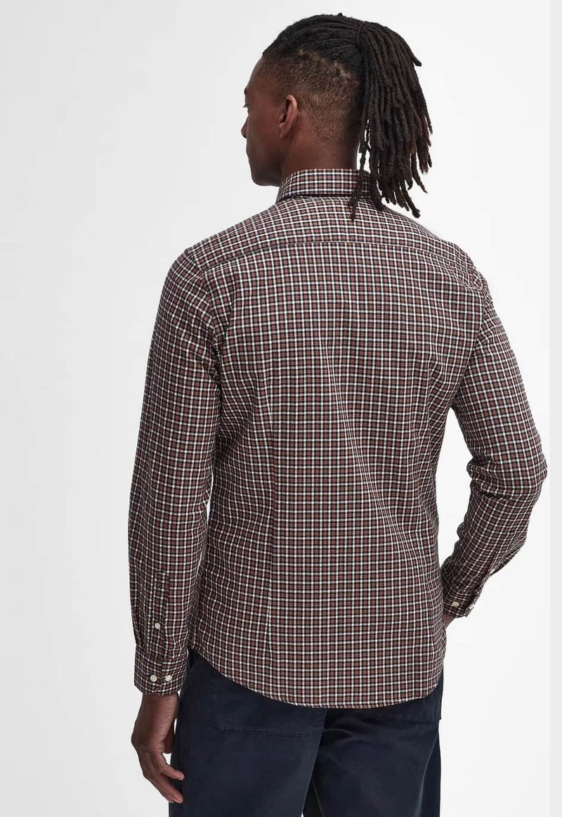 Barbour Padshaw Tailored Gingham Shirt Navy Northern Ireland Belfast