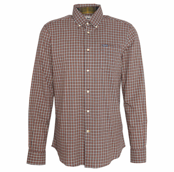 Barbour Padshaw Tailored Gingham Shirt Navy Northern Ireland Belfast