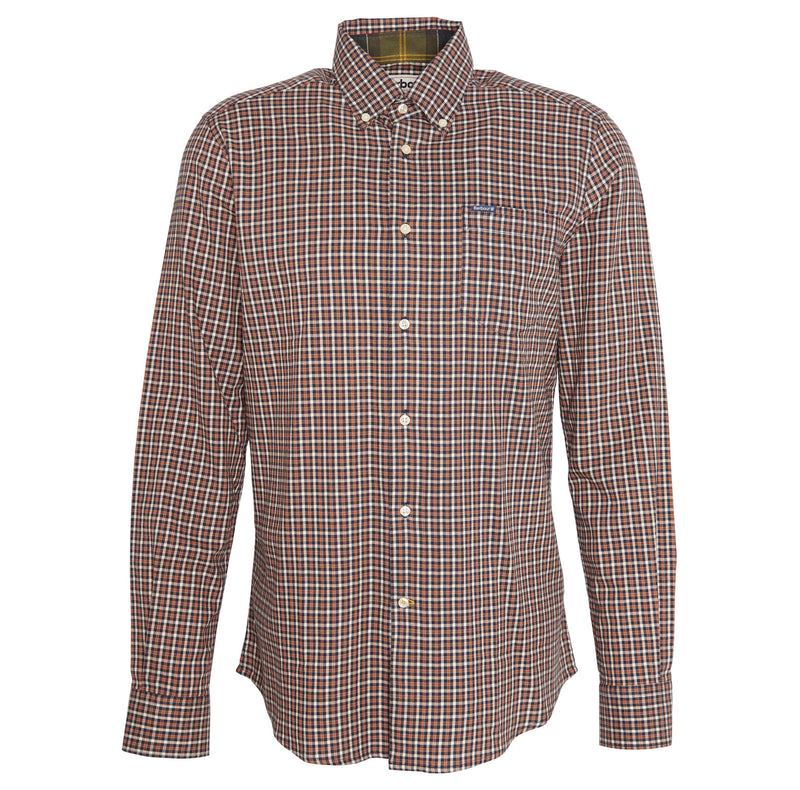 Barbour Padshaw Tailored Gingham Shirt Navy Northern Ireland Belfast