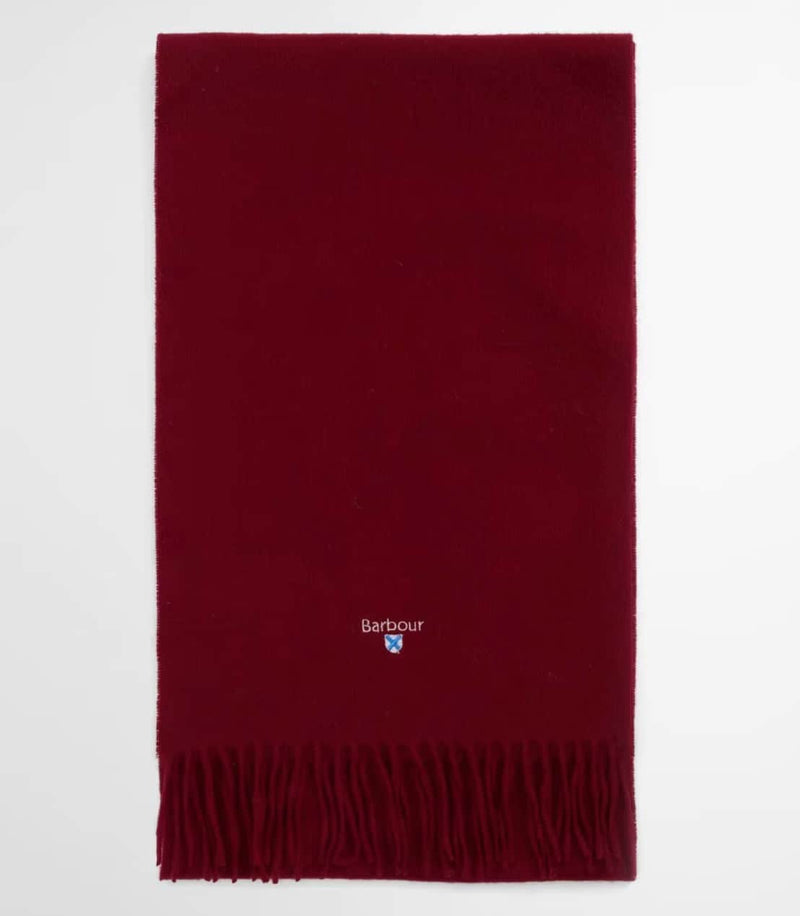 Barbour Plain Lambswool Scarf Biking Red Northern Ireland Belfast
