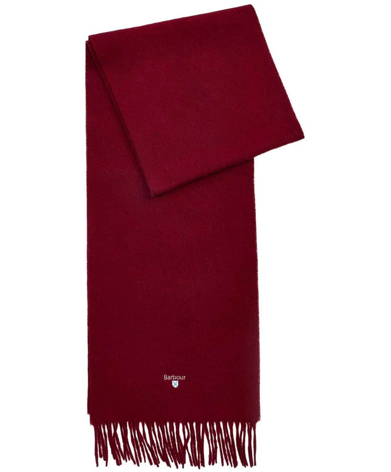 Barbour Plain Lambswool Scarf Biking Red Northern Ireland Belfast