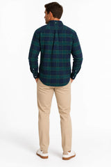 Barbour Portdown Tailored Check Shirt Dark Navy Northern Ireland