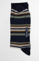 Barbour Summer Stripe Socks Navy & Green Northern Ireland Belfast