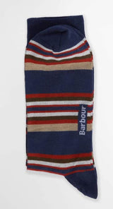 Barbour Summer Stripe Socks Navy & Green Northern Ireland Belfast