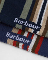 Barbour Summer Stripe Socks Navy & Green Northern Ireland Belfast