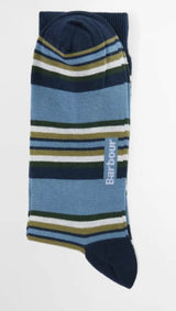 Barbour Summer Stripe Socks Olive & Navy Northern Ireland Belfast