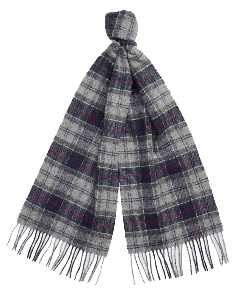 Barbour Tartan Lambswool Scarf Blue Granite Northern Ireland Belfast