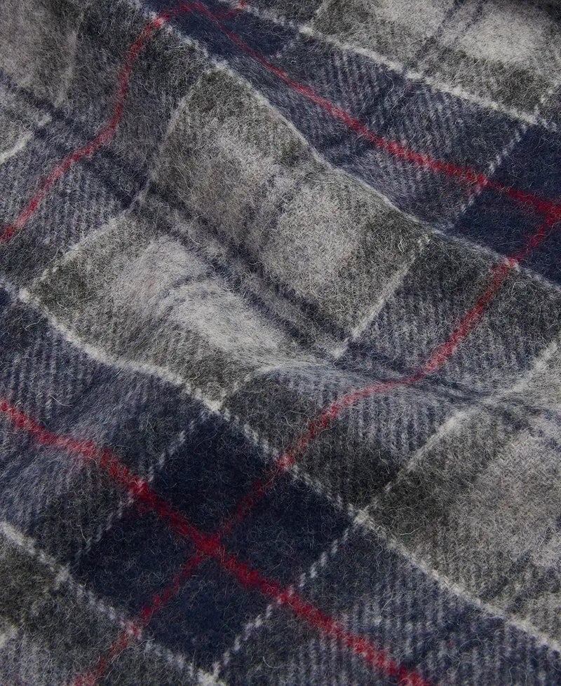 Barbour Tartan Lambswool Scarf Blue Granite Northern Ireland Belfast