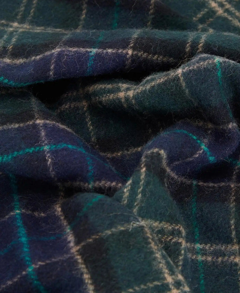 Barbour Tartan Lambswool Scarf Green Loch Northern Ireland Belfast