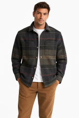 Barbour Woodlane Brush Check Overshirt Shadow Classic Tartan Northern
