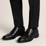 Base London Men’s Havisham Leather Formal Shoes Waxy Black Northern